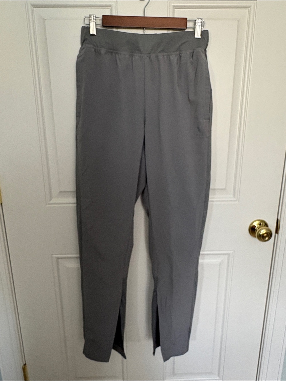 adidas Men's Gray Slim Jogger Pants with Ankle Slits